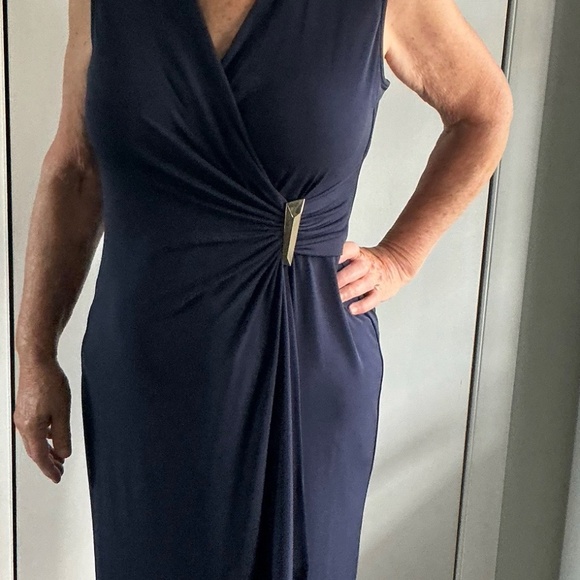 Calvin Klein size 12 navy blue dress - Picture 2 of 4